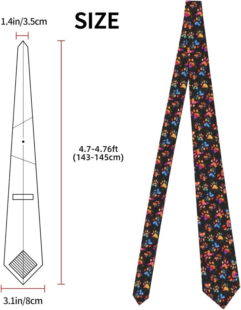 Yilad Tie for Men and Boy Novelty Fun Full Print Men's Necktie Skinny Fashion Narrow Wide - Image 2